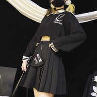 Kobine BLACK / F Women's Kawaii JK Sailor Tops