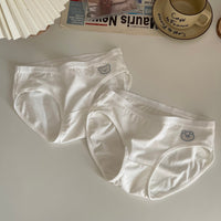 Kobine WHITE / F Women's Kawaii Cute Bear White Underwear Set