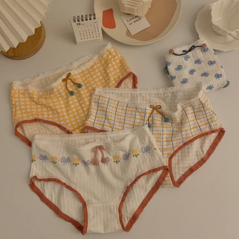 Kobine Women's Cute Bowknot Underwear Set