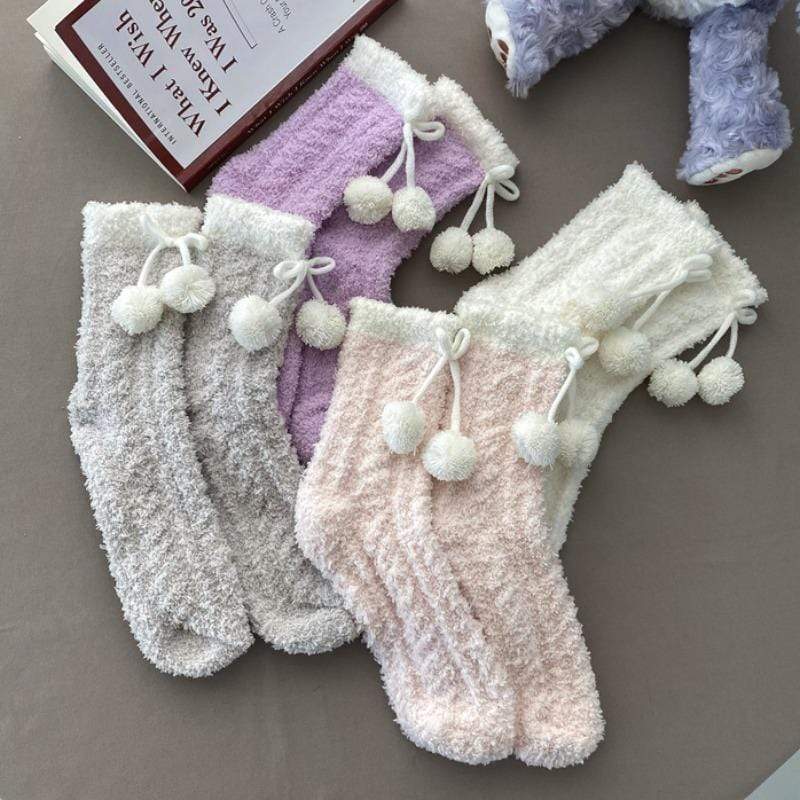 Kobine Women's Cute Bowknot Winter Stockings