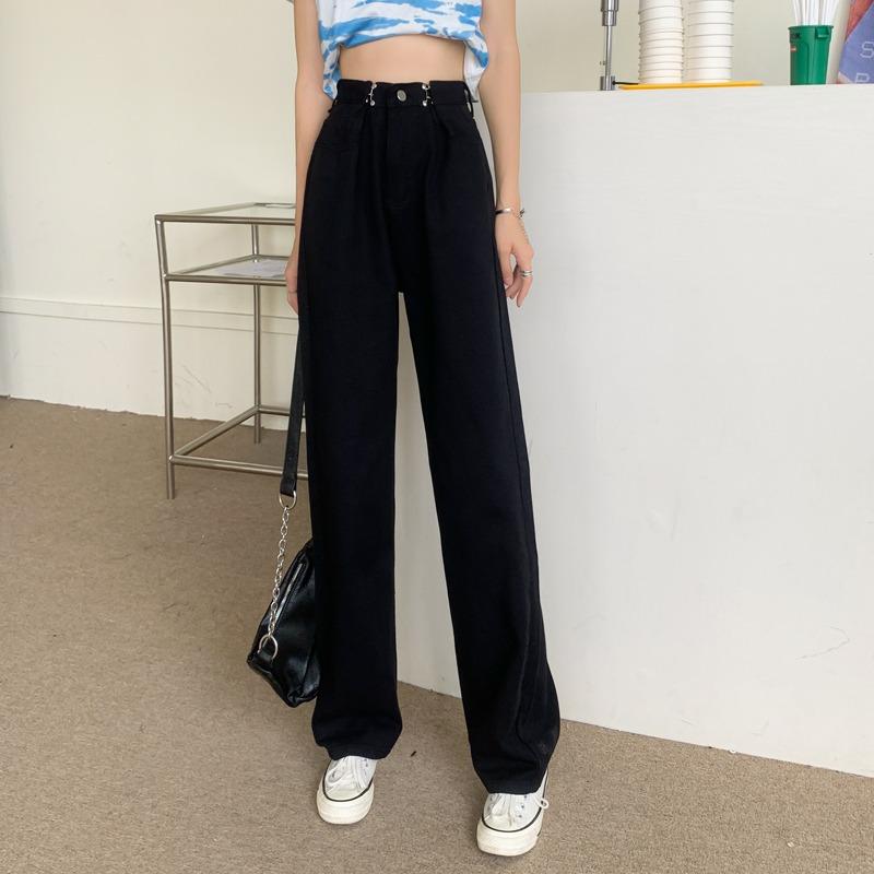 Pantalon en jean ample ajustable Harajuku Kobine pour femmes