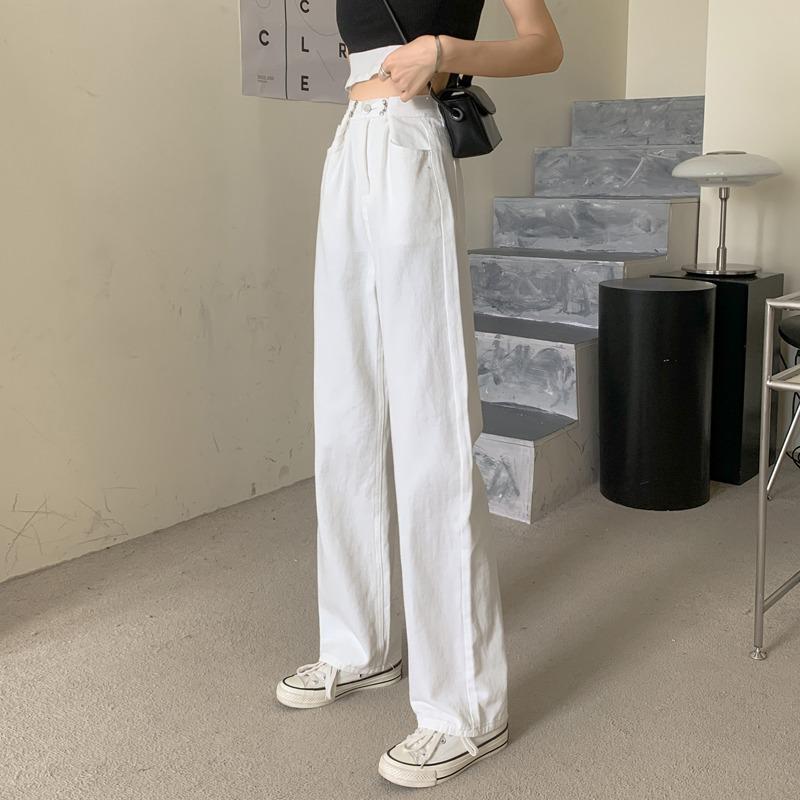 Kobine Women's Harajuku Adjustable Loose Denim Pants