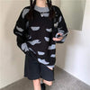 Kobine Women's Kawaii Cloud Knitted Loose Sweater