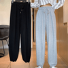 Kobine Women's Kawaii Drawstring Casual Straight Pants