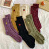 Kobine Women's Kawaii Fruit Embroidered Winter Socks