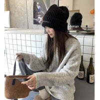 Женский вязаный свитер с глубоким вырезом Kobine Kawaii