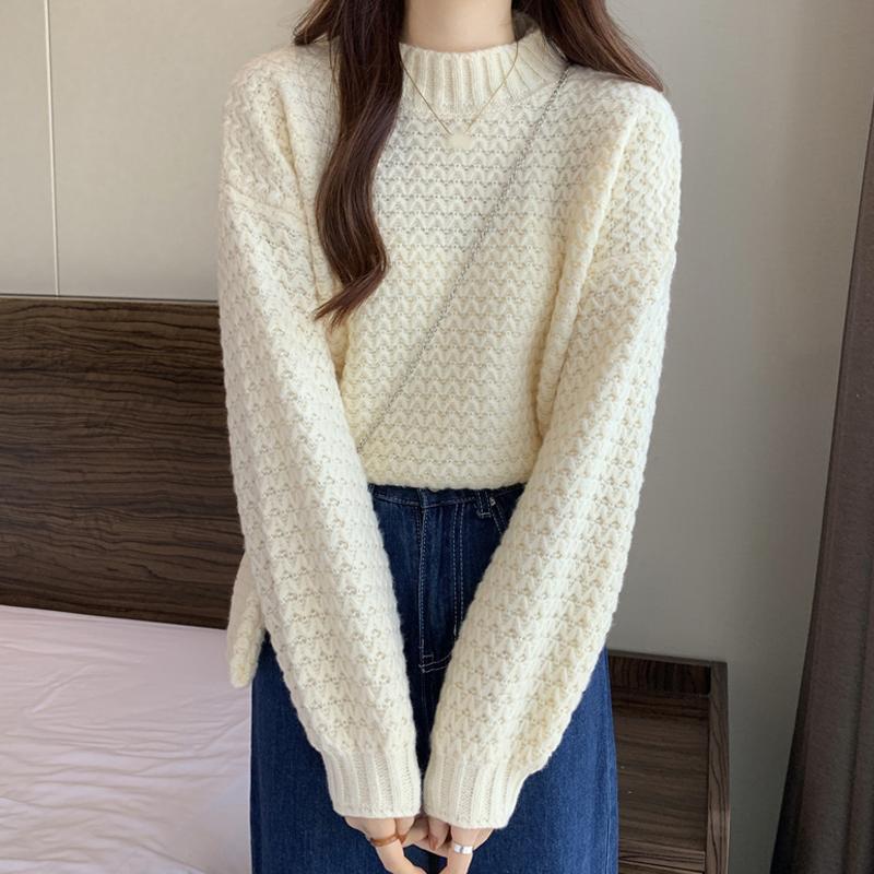 Женский однотонный повседневный свитер Kobine Kawaii