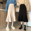 Kobine Women's Kawaii Solid Color Fishtail Skirt