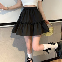Kobine Women's Korean Fashion Ruffles A-line Skirt