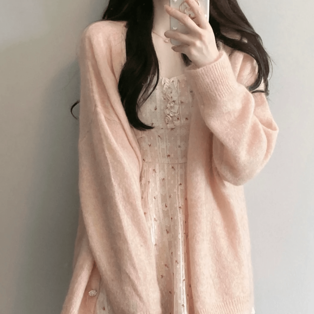 Kobine Women's Korean Style Solid Color Cardigan