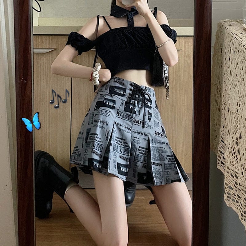 Женское бюстье Kobine в стиле панк с вырезом халтер и открытыми плечами