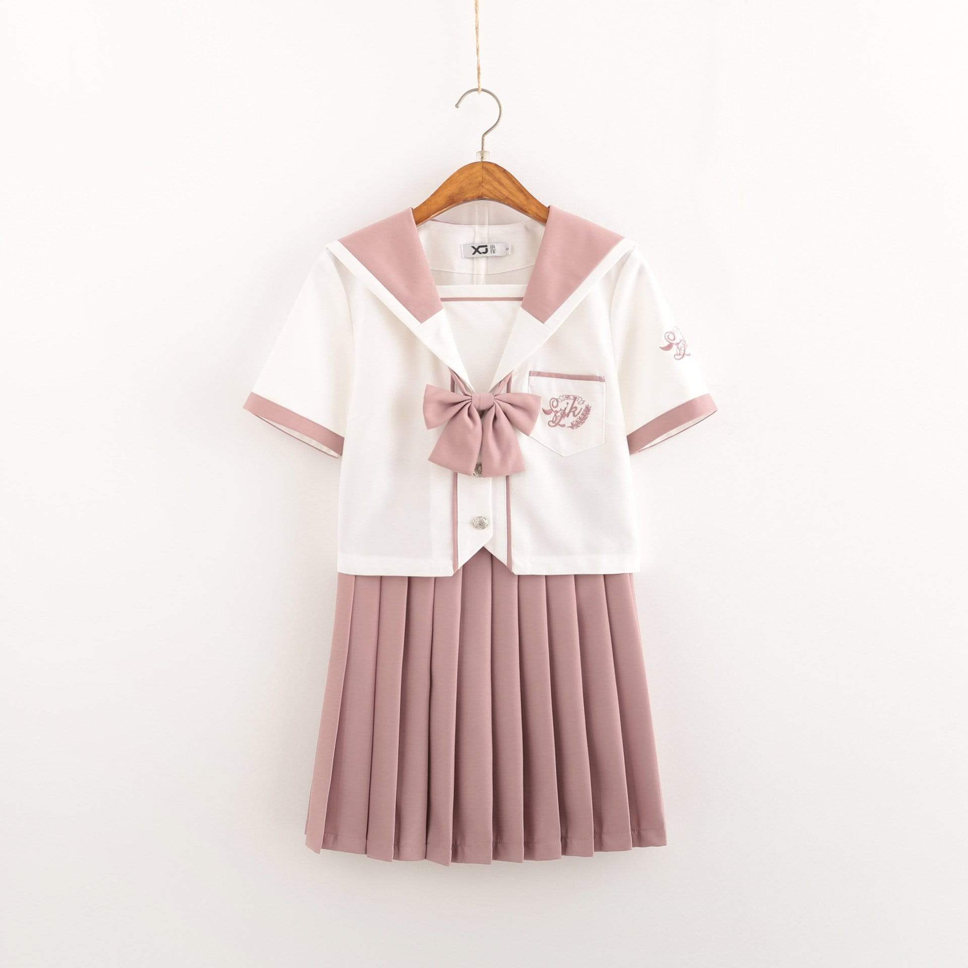 Kobine Women's Short Sleeved JK Uniform Japanese High School Uniform Girl Student Sailor Suits